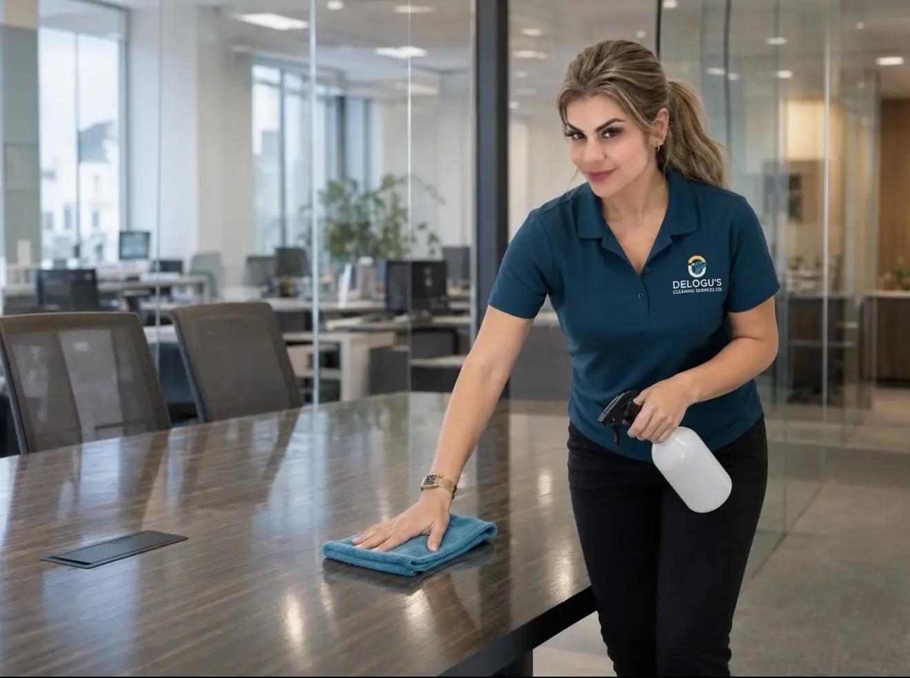 Thaty preparing a modern office meeting space